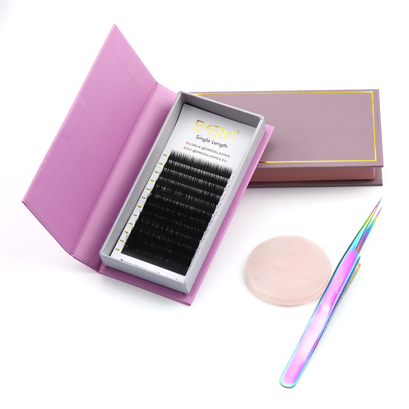 silk individual eyelash extensions with custom packaging YY 
